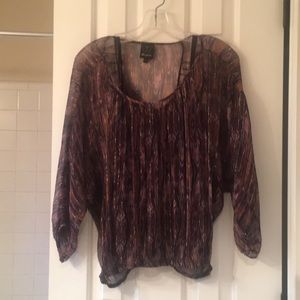 Ella Moss elegant sheer purple blouse with cami